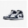 AIR JORDAN 1 MID BLANC OR MÉTALLIQUE OBSIDIENNE