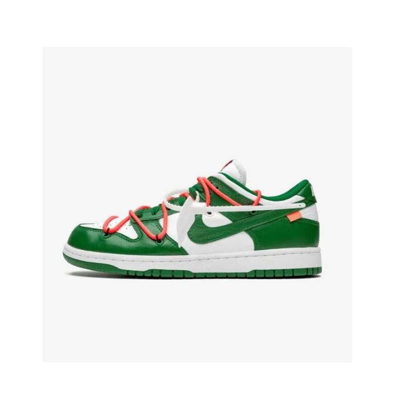 DUNK LOW BLANC CASSE VERT PIN