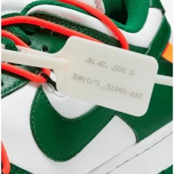 DUNK LOW BLANC CASSE VERT PIN