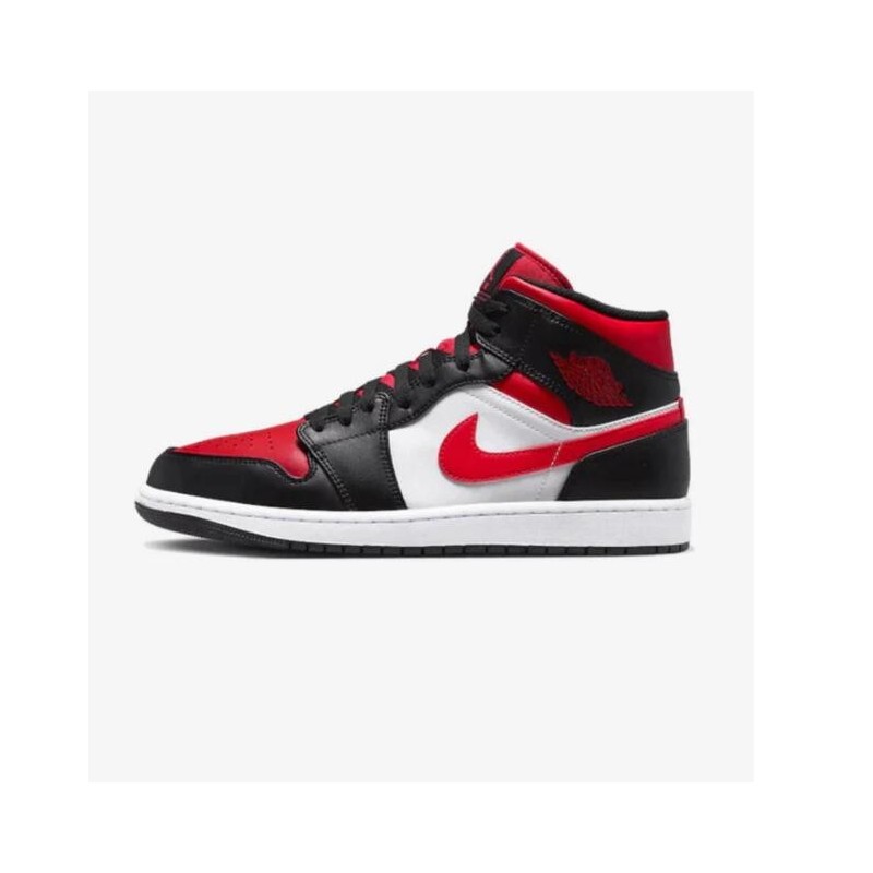 AIR JORDAN 1 MID BLANC NOIR ROUGE