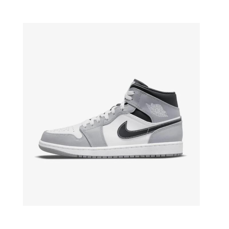 AIR JORDAN 1 MID GRIS FUMÉ CLAIR ANTHRACITE