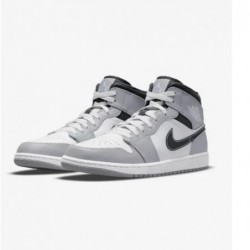 AIR JORDAN 1 MID GRIS FUMÉ CLAIR ANTHRACITE